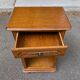 English solid wood bedside table with drawer