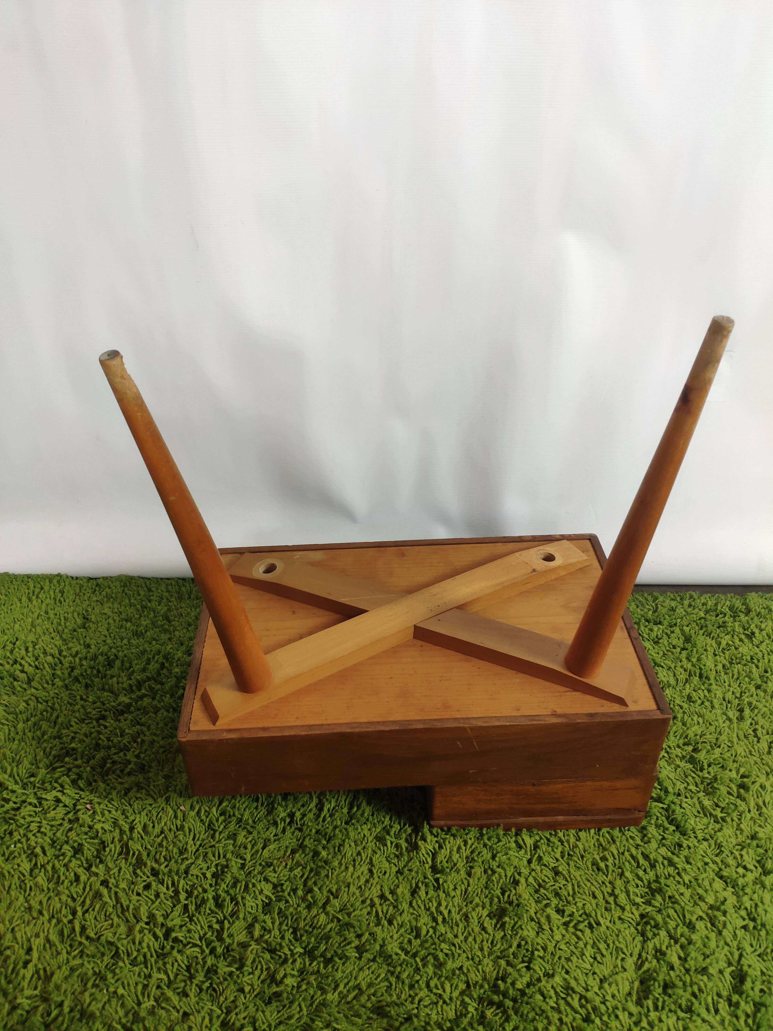 Vintage worker wood foot compass