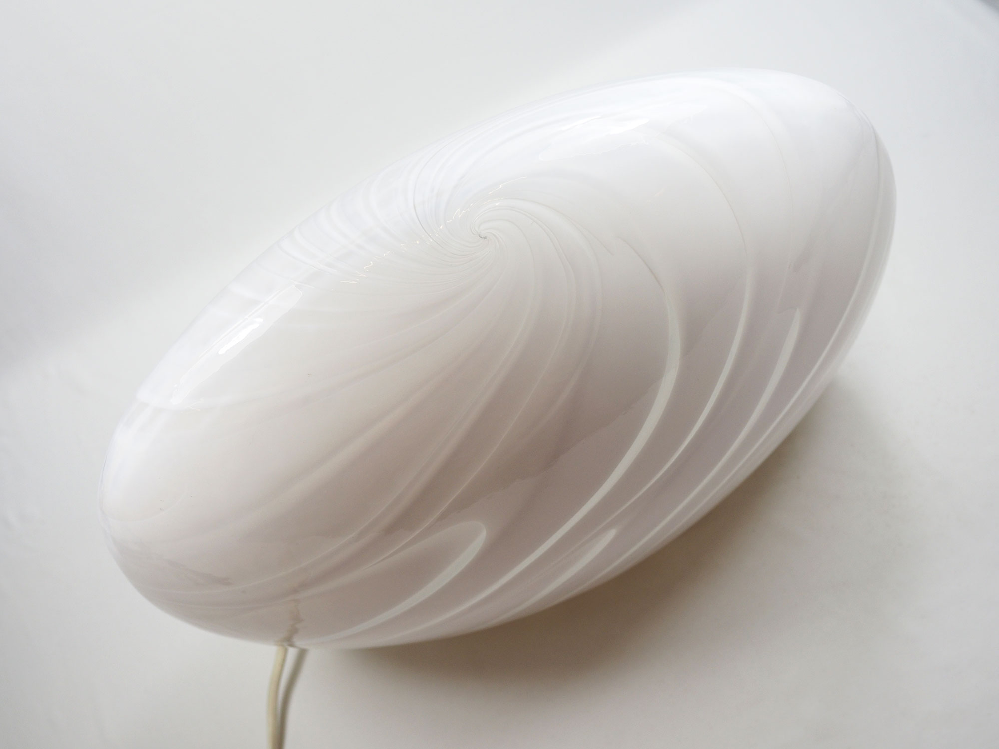 Italian art glass disc table lamp by Vetri Murano, 1970