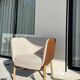 Cabriolet armchair in oak, Cravache Fauve/Seige leather, Hermès