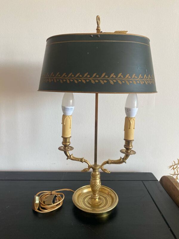 Lampe bouillotte 2 feux style empirique