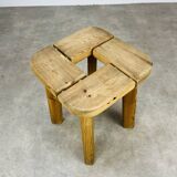 Finnsauna Olof Ottelin brutalist style stool, 1960s