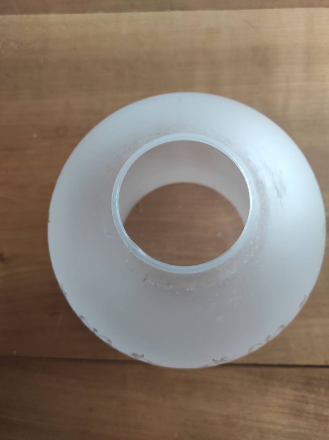 'Tulip' lampshade for lighting, transparent decoration on frosted glass.