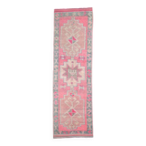 3x10 Pink Vintage Runner Rug, 99x324Cm