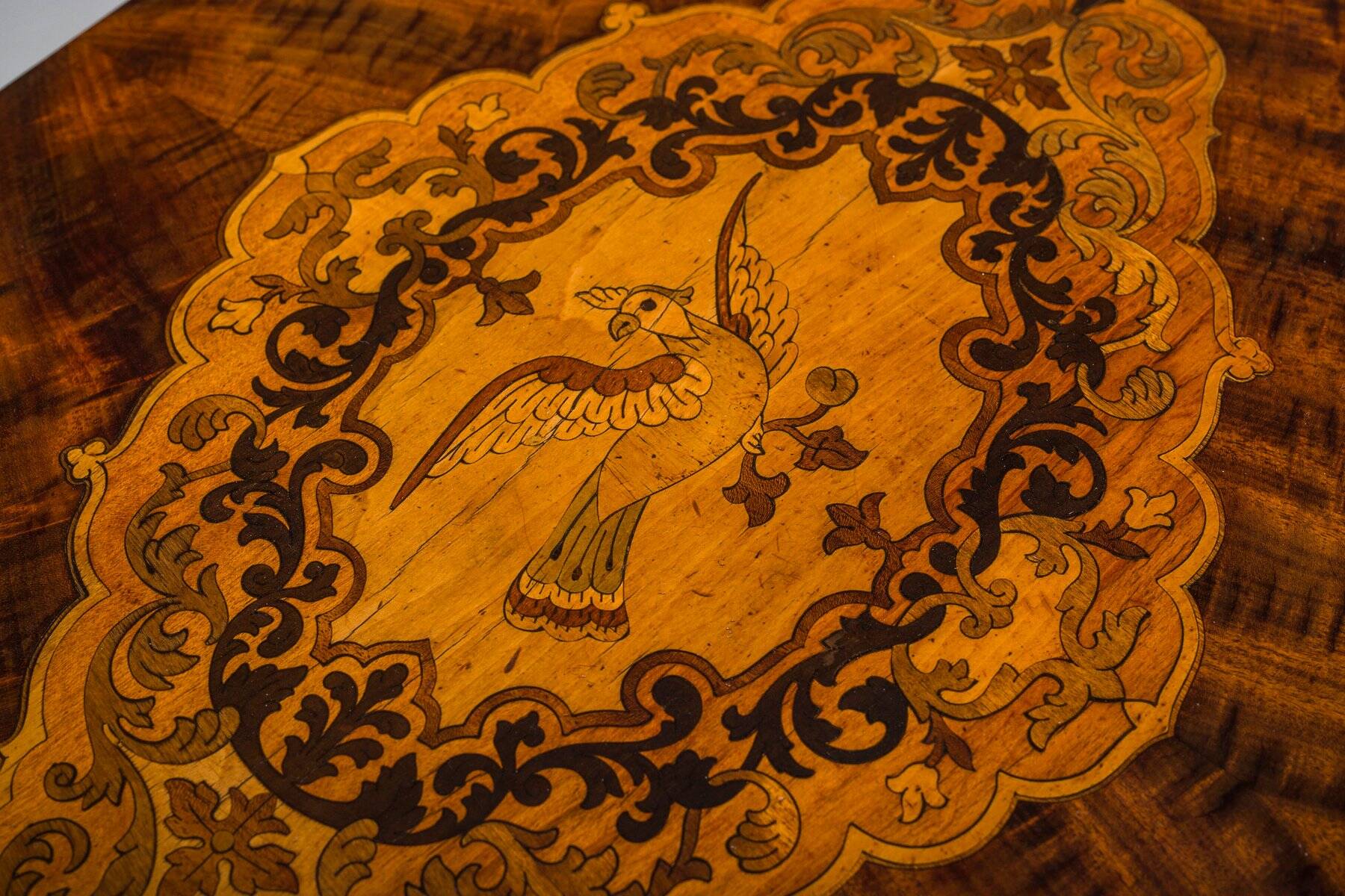 Table de couture Biedermeier en acajou, 1850