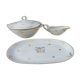 Serving dishes and soup bowl in luxury porcelain of the compagnie nationale