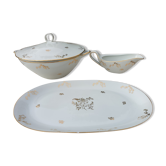 Plats de service et soupière en porcelaine de luxe de la compagnie nationale