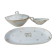 Serving dishes and soup bowl in luxury porcelain of the compagnie nationale