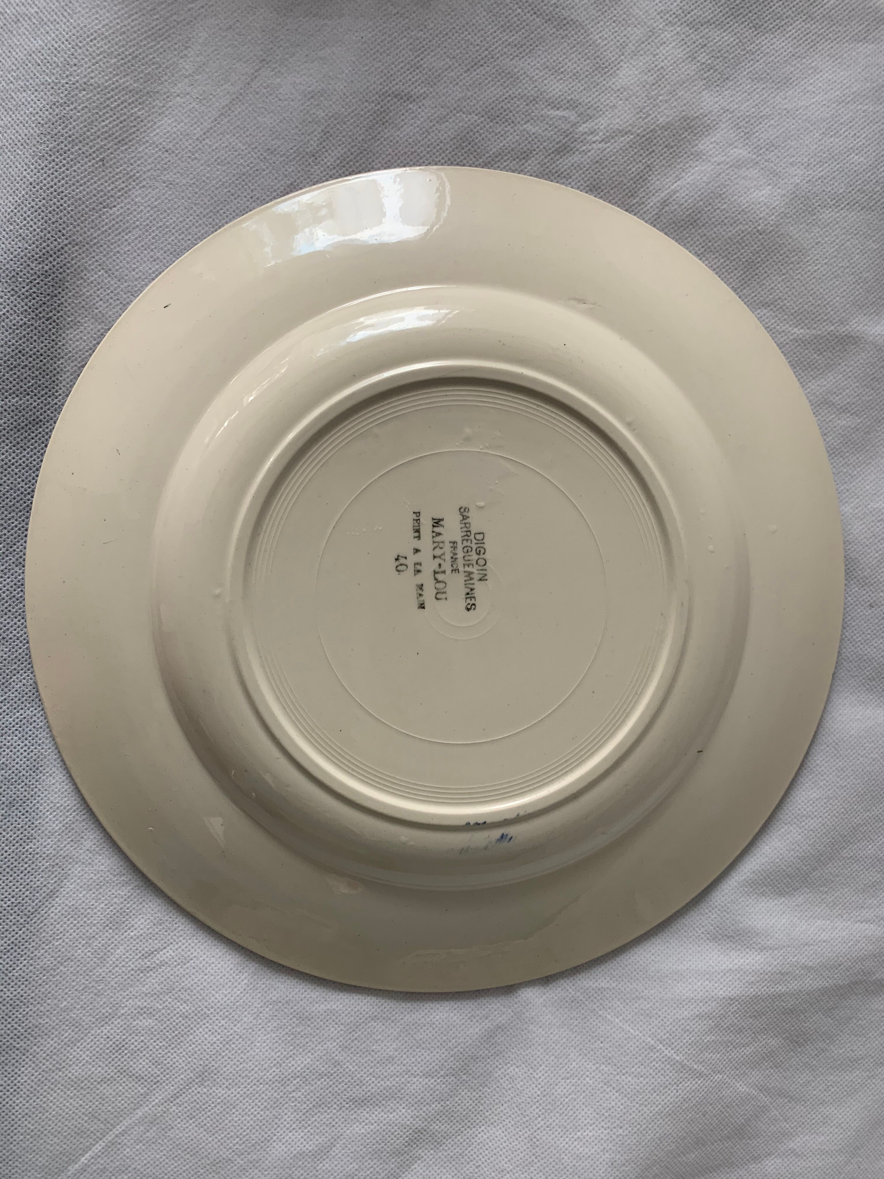 Set de 2 plats Mary Lou Digoin Sarreguemines 20 ème siècle