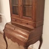 Folding desk buffet in solid oak from the 19th century, restored in the 19th century