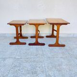 1960s teak nesting coffee table