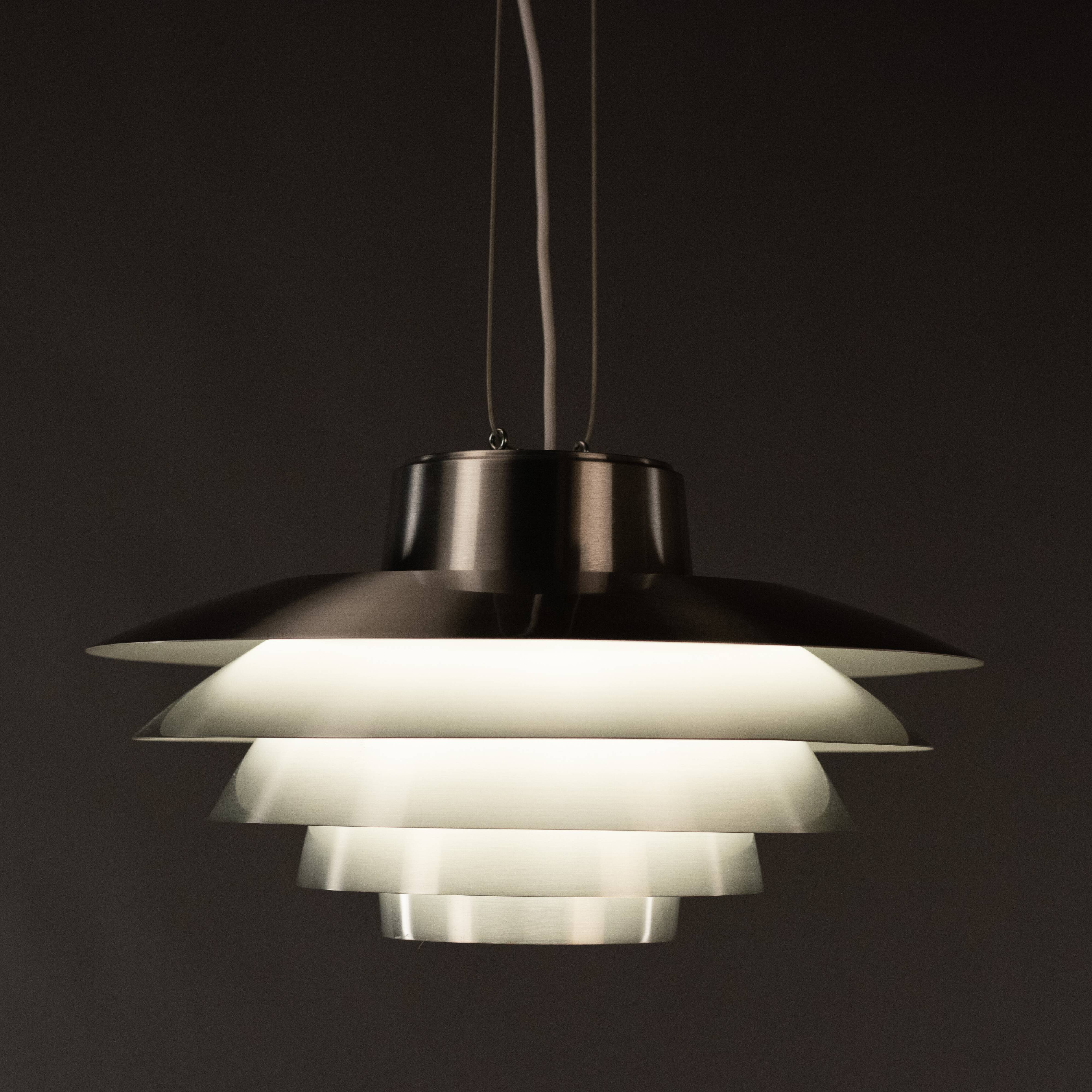 Aluminum Verona Pendant by Svend Middelboe for Nordisk Solar, 1970s