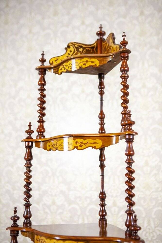 Late 19th Century Inlaid Corner Shelf, 1890s