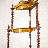 Late 19th Century Inlaid Corner Shelf, 1890s