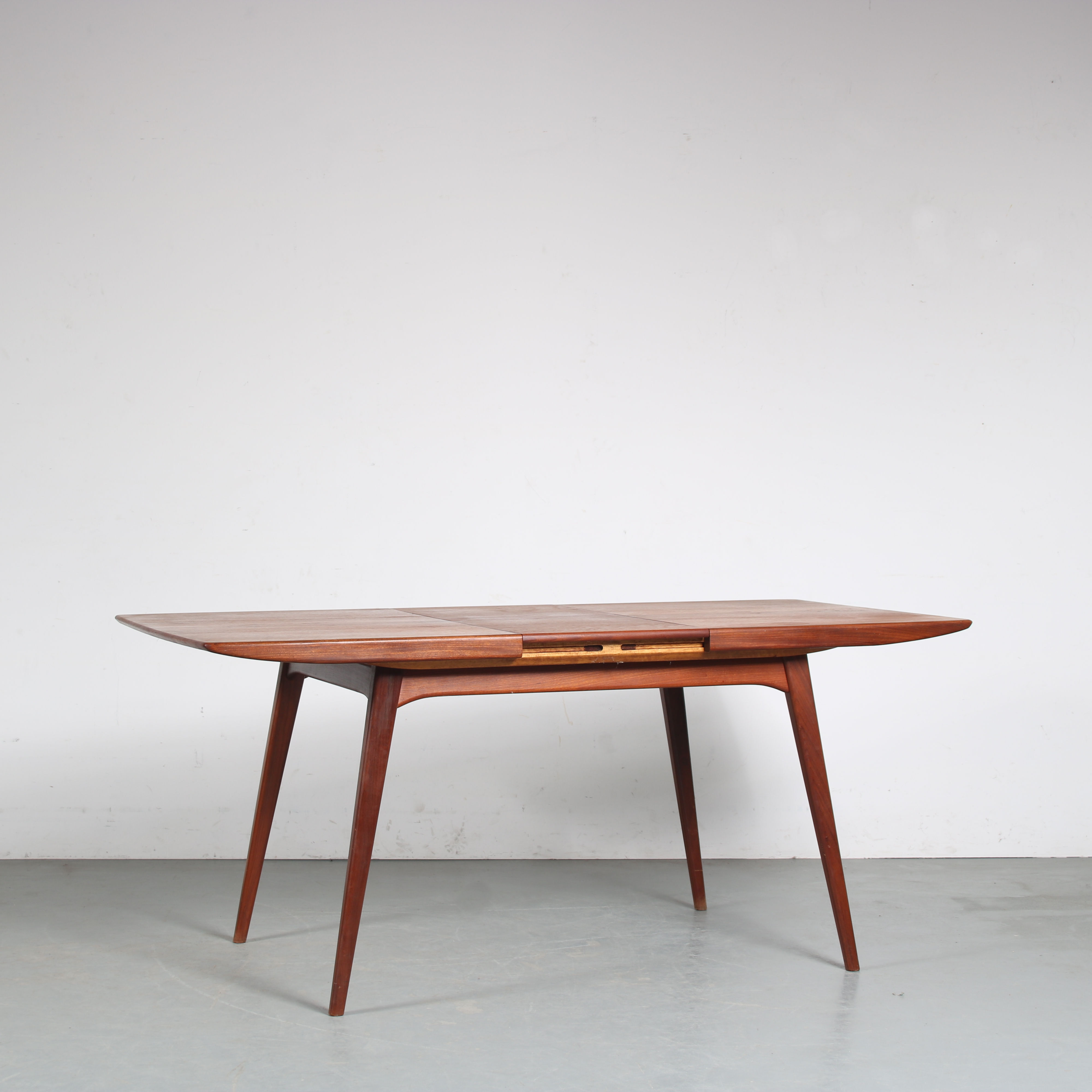 Extendible dining table by Louis van Teeffelen for Wébé, Netherlands 1950s