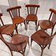 Suite de 6 chaises de Bistrot vintage années 1950