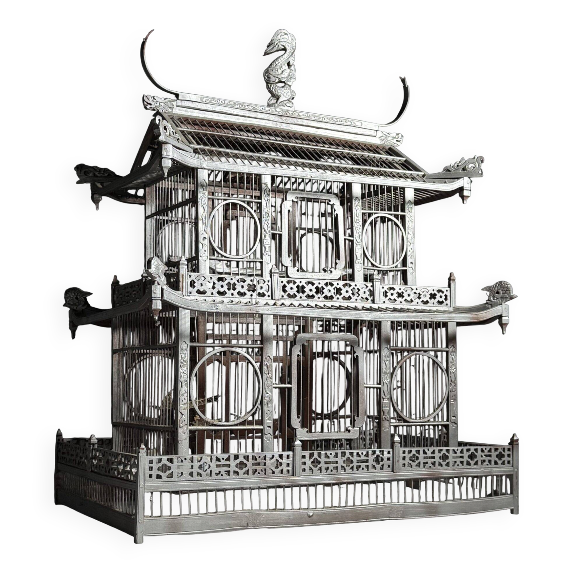 Asian style birdcage wood