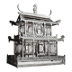 Asian style birdcage wood
