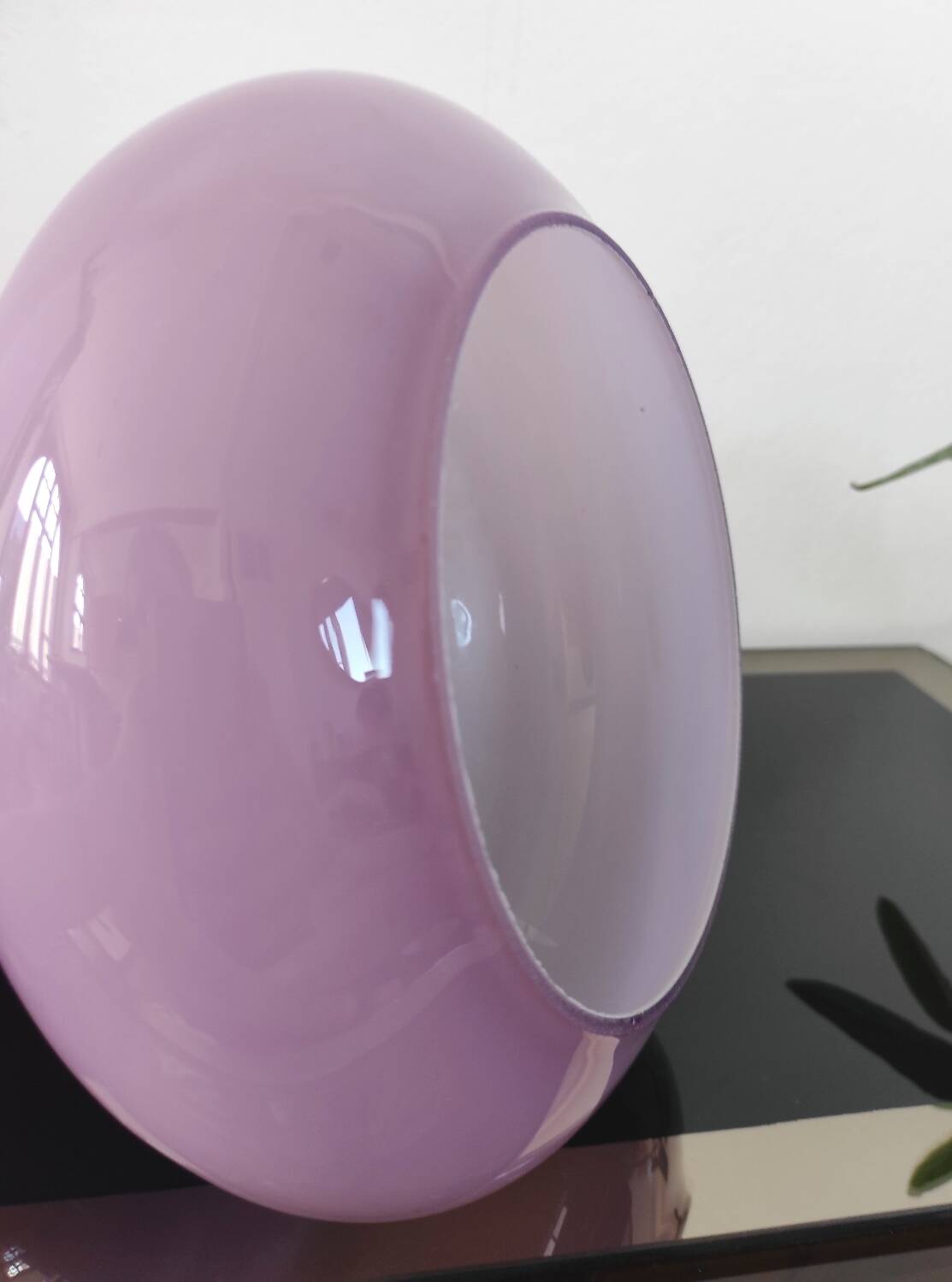 Vintage opaline Murano pendant light - Massimo Vignelli for Visto