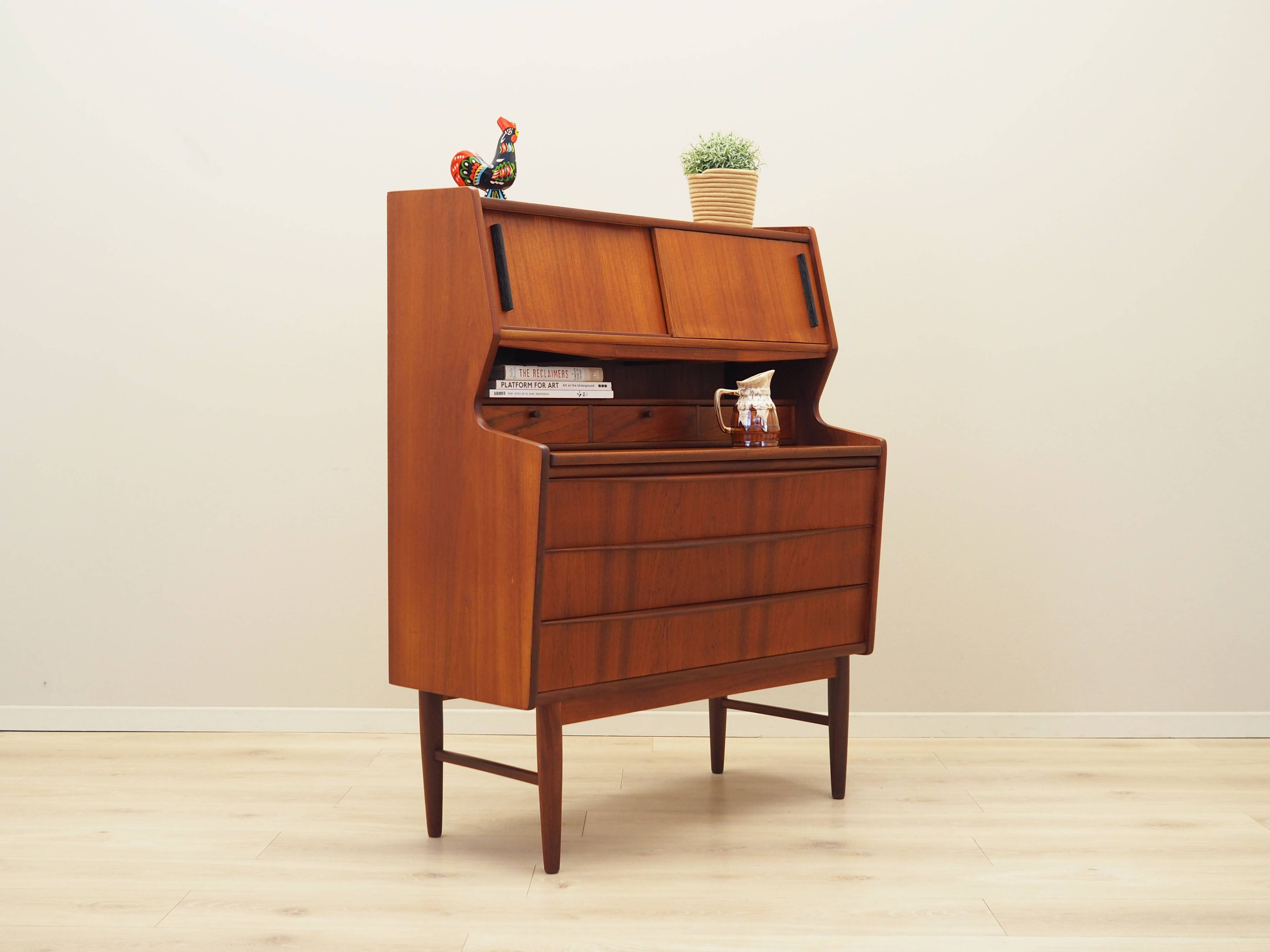 Teak secretary, Danish design, 1970s, production: Denmark