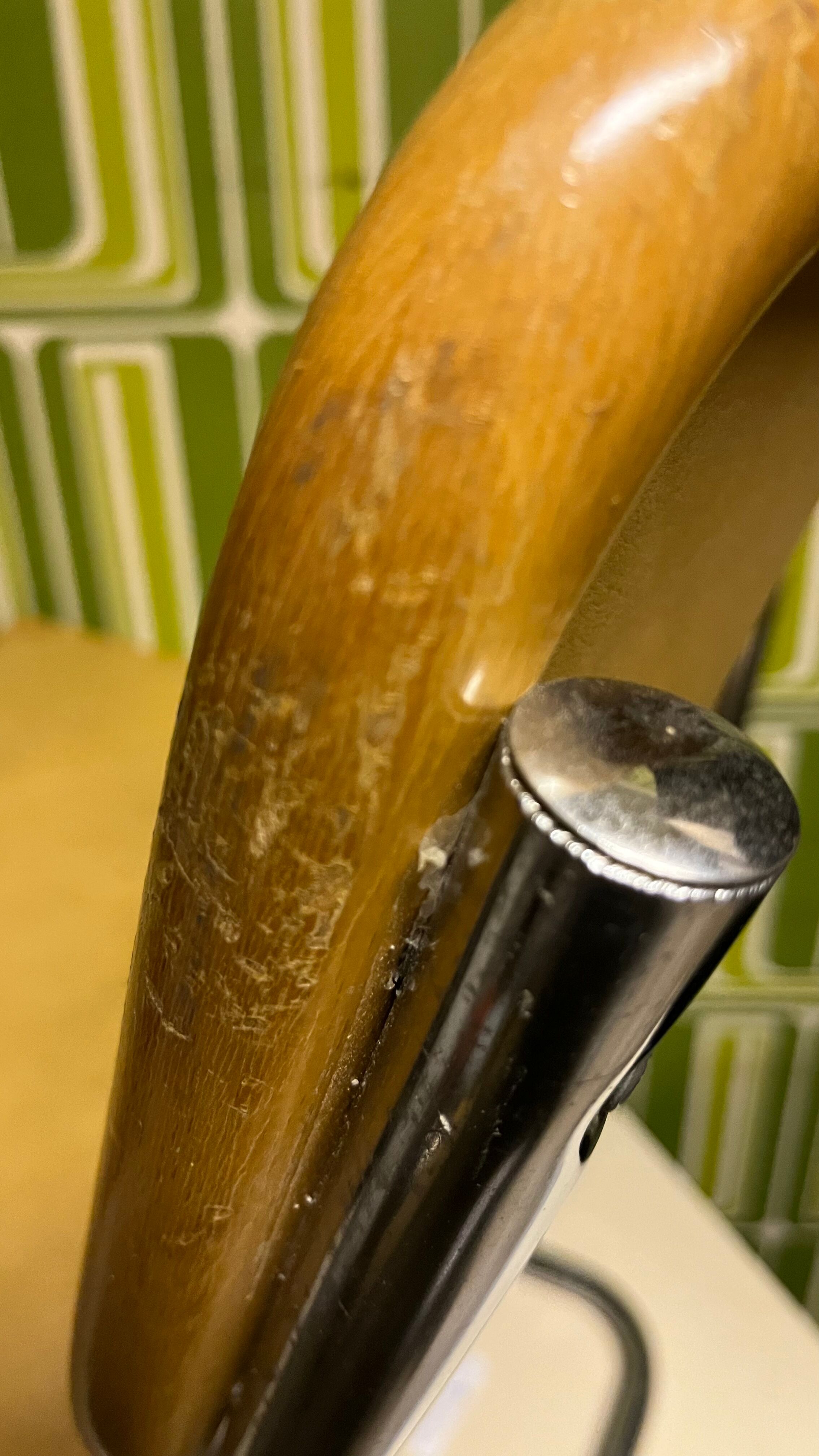 Pair vintage sled reception chairs