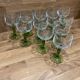 Verres à pied vintage pied vert