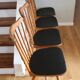 4 BAUMANN Tacoma chairs in black imitation leather and light beech