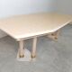 Vintage beige lacquered dining table, 1970s