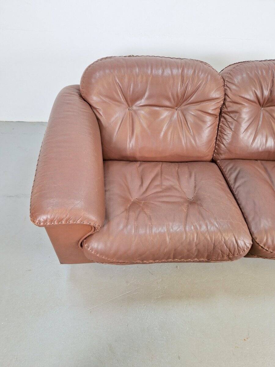 DS101 Two-Seater Sofa in Leather from de Sede, 1970s