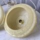Suspension in glass of Clichy yellow and golden edging years 40-50