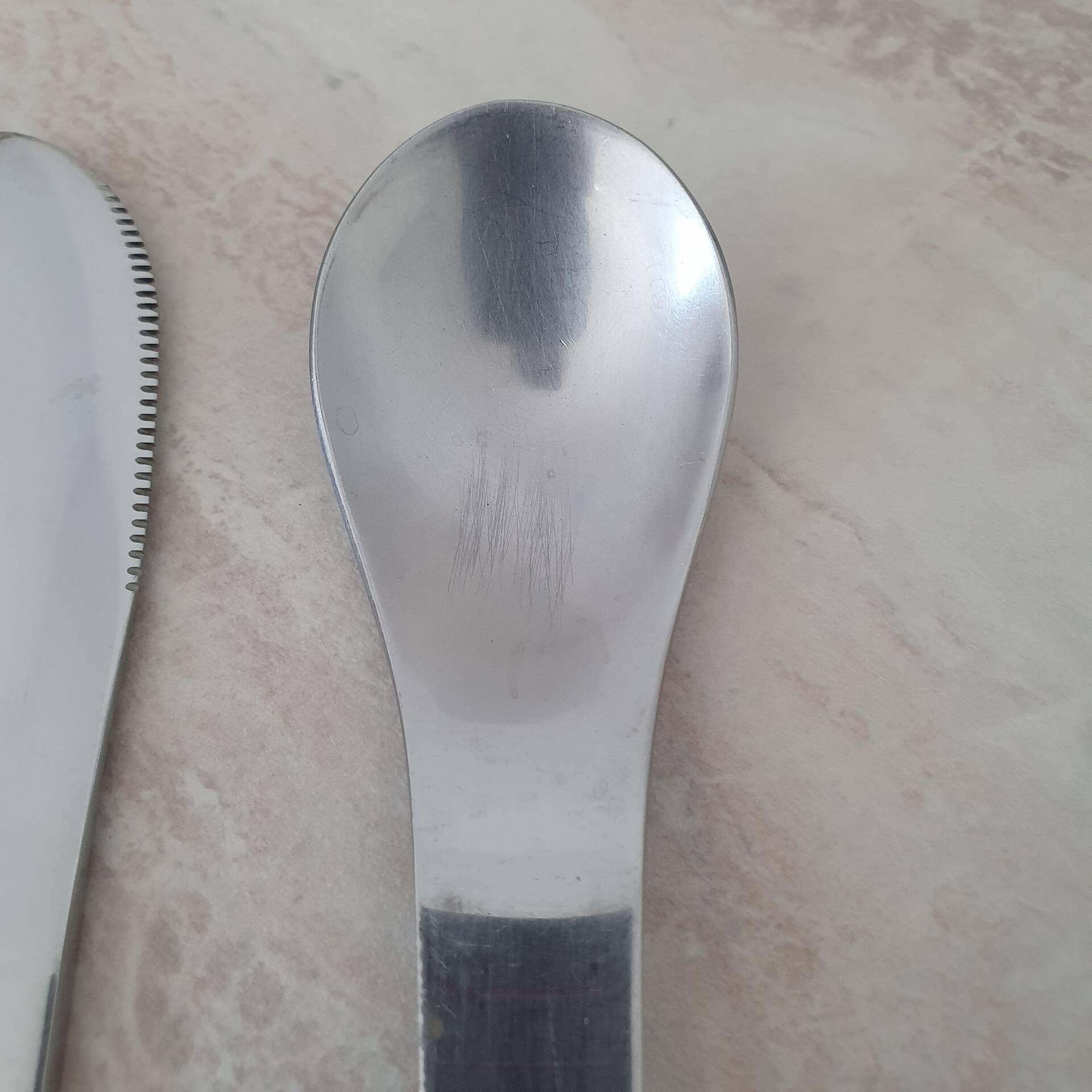 Set of 3 stainless steel cutlery Space Age