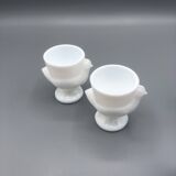 Set of 4 vintage Luminarc egg cups