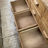 XL oak counter, trade furniture with multi-drawers