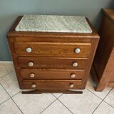 40-50s chest of drawers in solid oak
