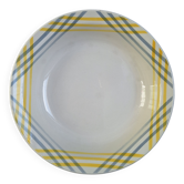 Shallow dish Moulin des Loups yellow and grey