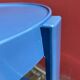 Space-age navy blue rolling dessert trolley