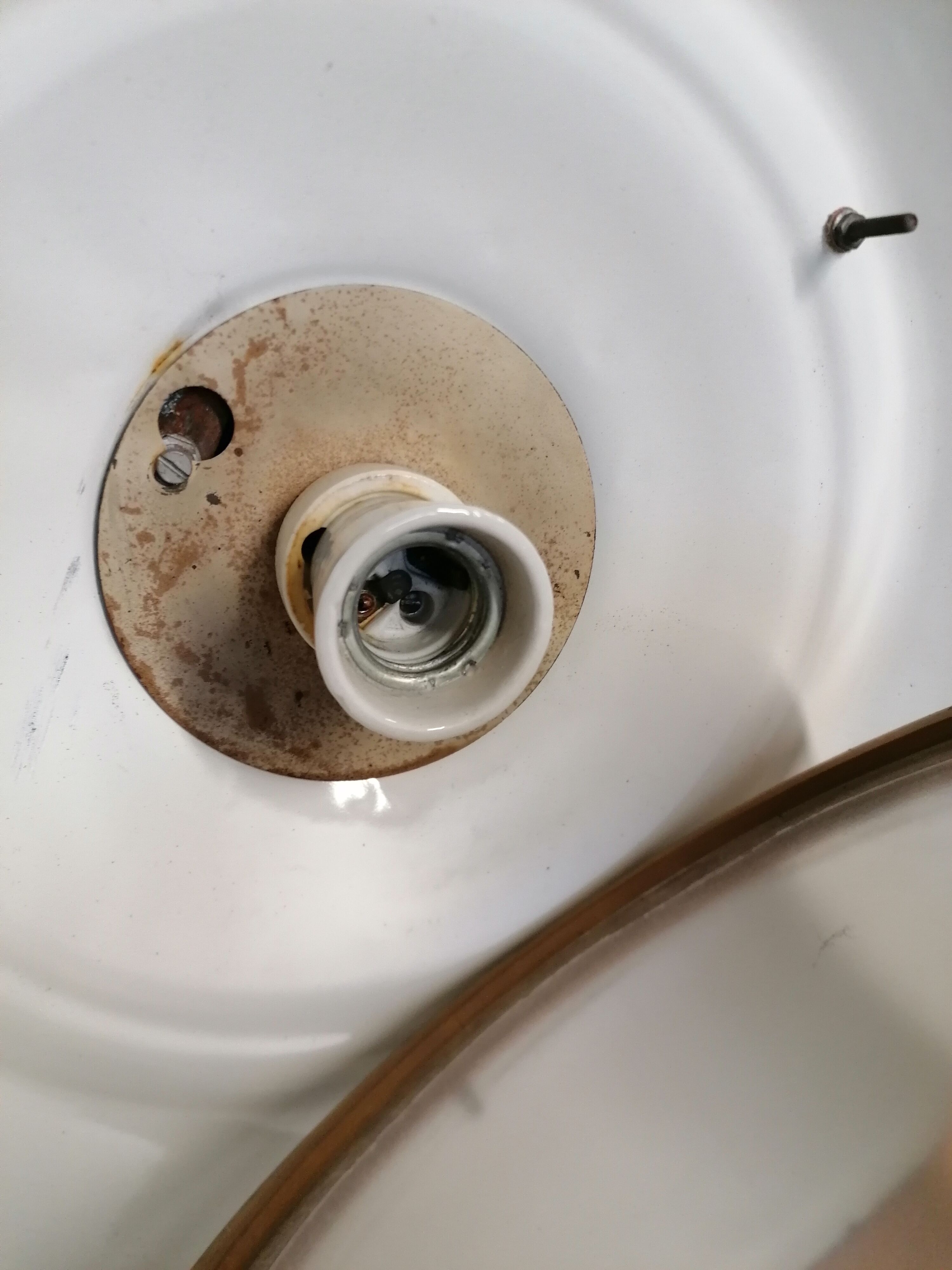 Set of 3 vintage Czech industrial pendant lights, 1950s