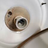 Set of 3 vintage Czech industrial pendant lights, 1950s