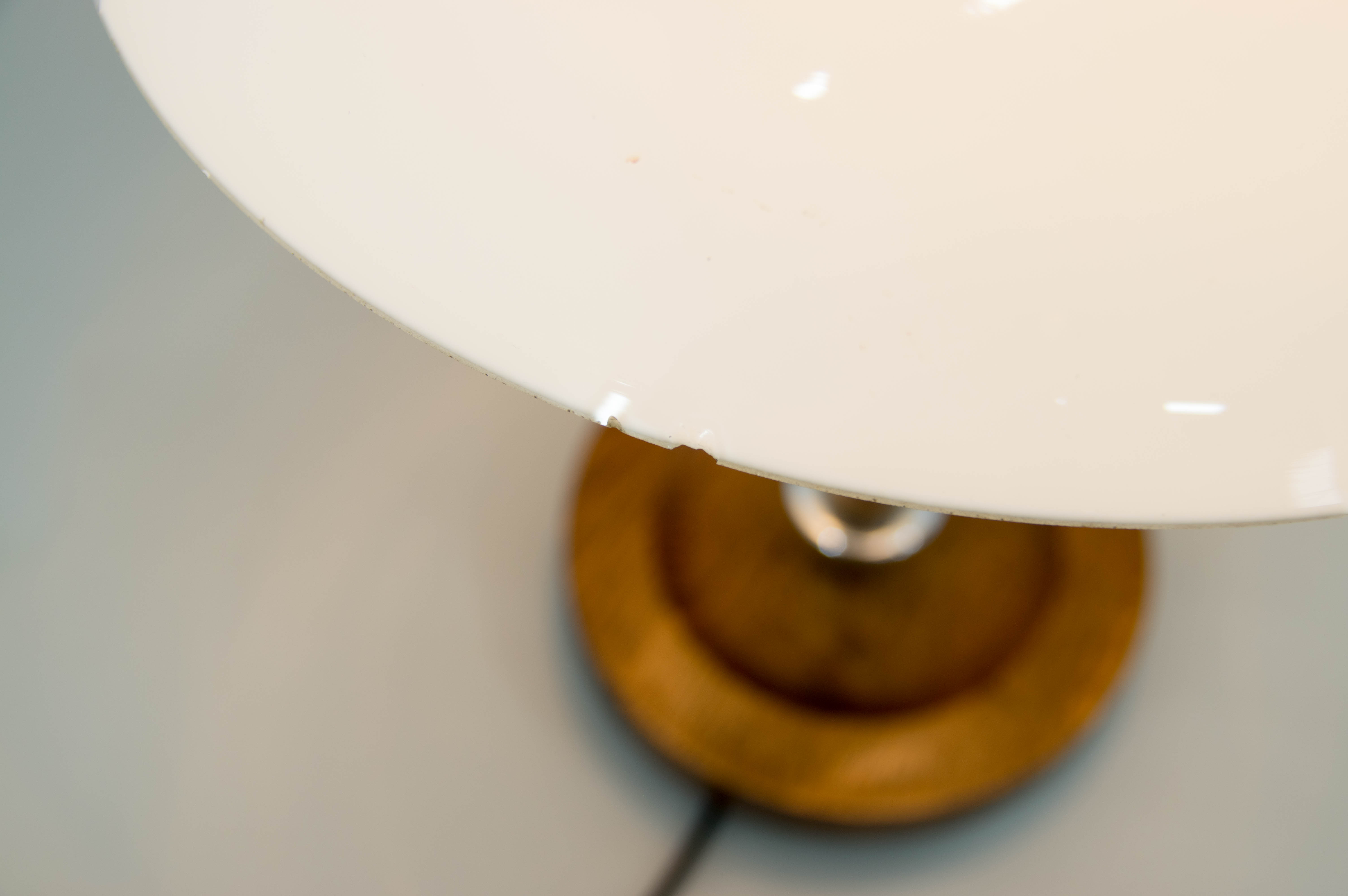 Art deco wood and glass table lamp, 1930s