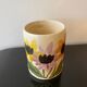 Set of 4 vintage 1970s flower stoneware mugs