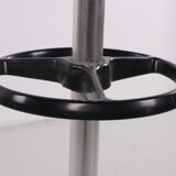 Vintage chrome standing coat rack with umbrella rack