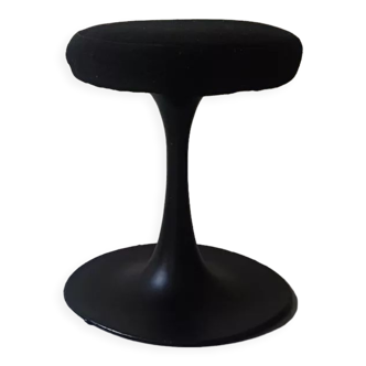 Tabouret tulipe noir cre rossi, design 1970