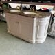 Classic double bathroom cabinet with marble top and gold fittings
