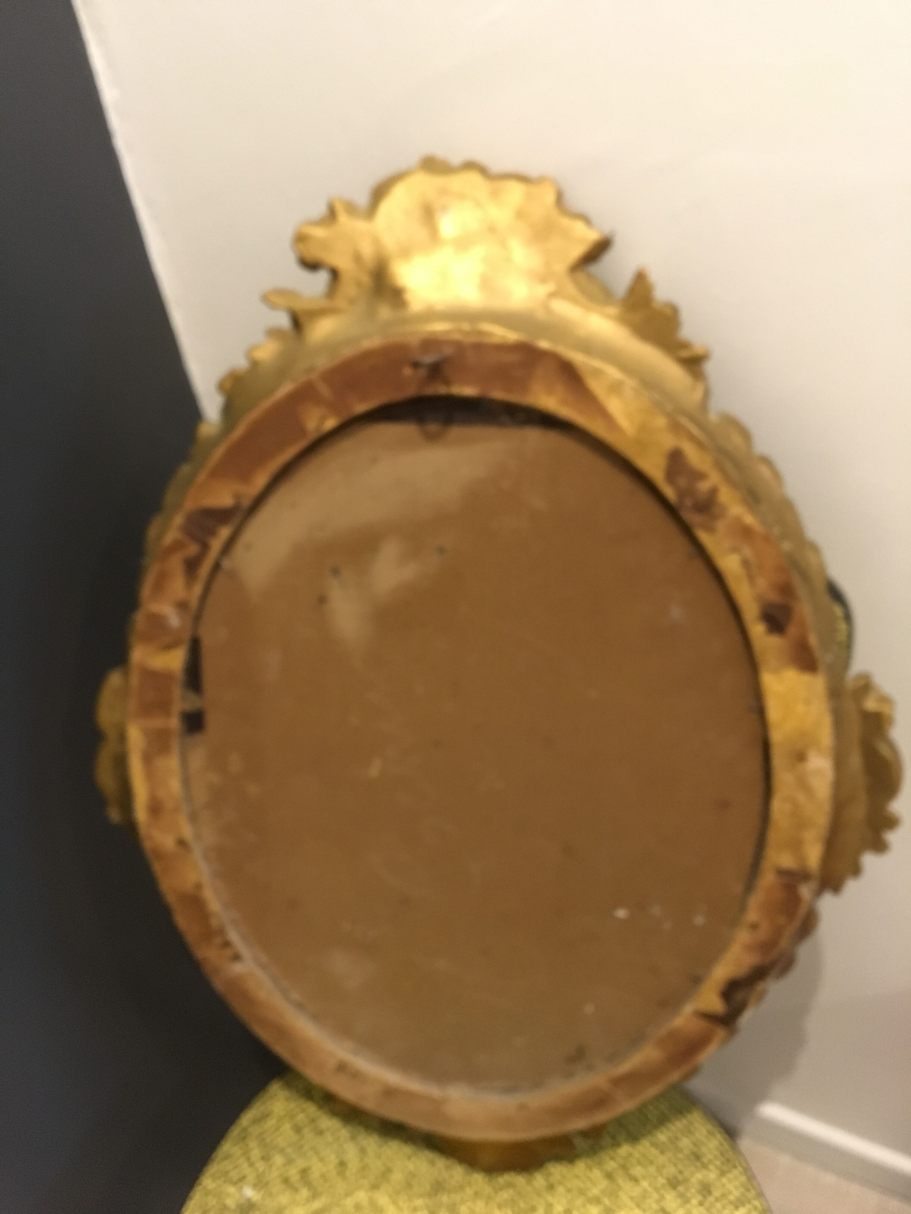 Baroque oval mirror 44 x 60cm