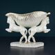 Antique ceramic vase with horses by Egisto Fantechi Maioliche Ceramic, Sesto Fiorentino, Italy, 1940s.