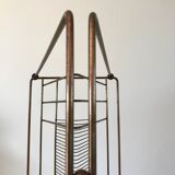 Magazine holder in gilded metal / copper 60s