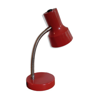 Lampe de bureau en métal rouge