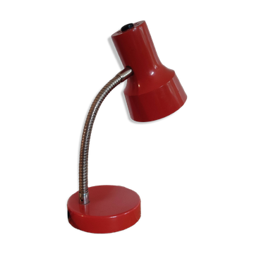 Lampe de bureau en métal rouge