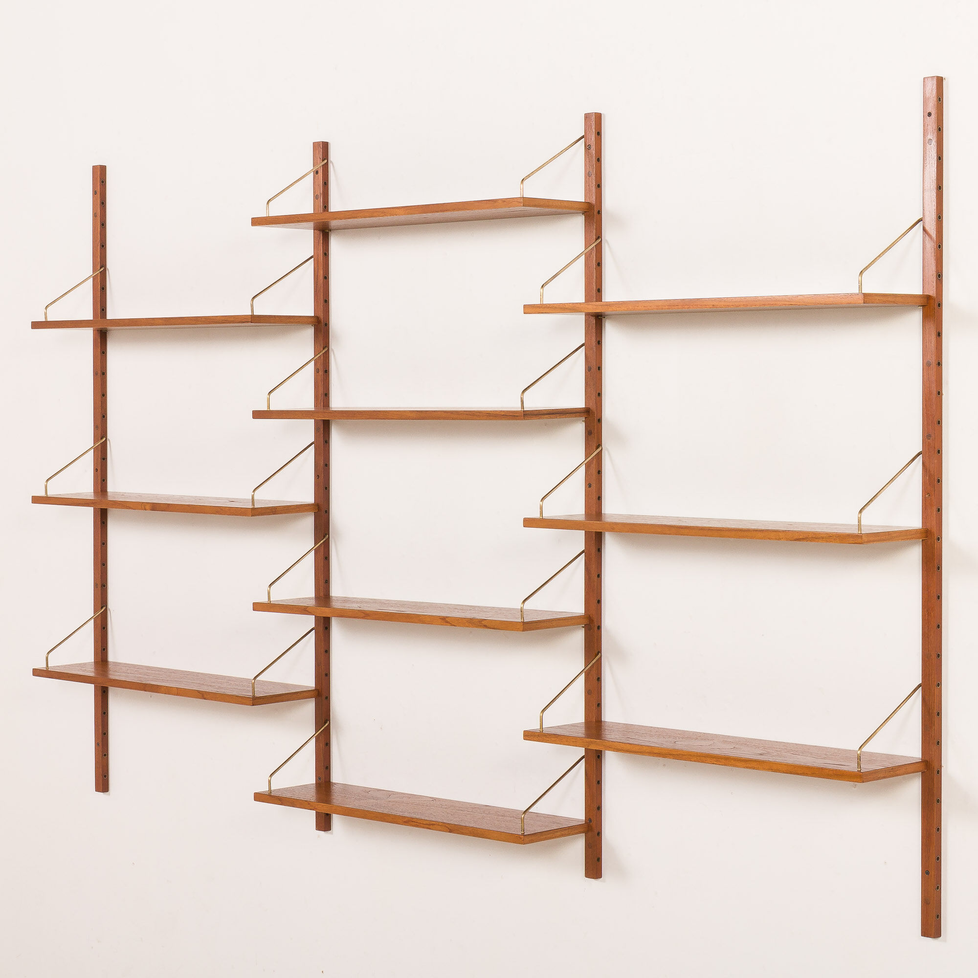 Danish mid century teak shelving unit, 1960s