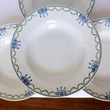 4 vintage soup plates from St Amand